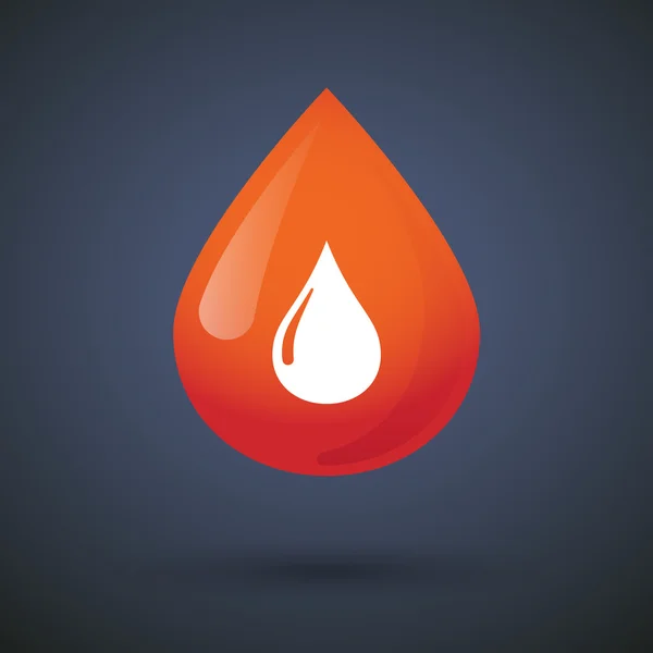 Blood drop icon with a fuel drop — Stock Vector