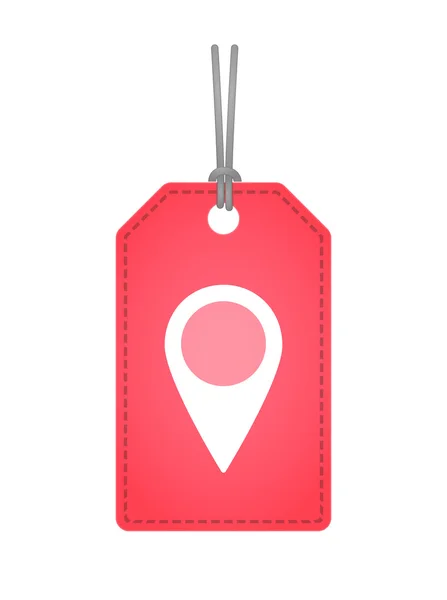 Isolated label icon with a map mark — Stock Vector