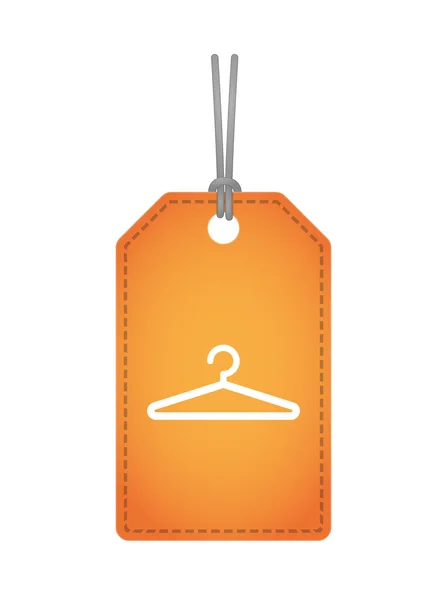 Isolated label icon with a hanger — Stock Vector