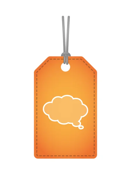 Geïsoleerde label pictogram met een komische wolk ballon — Stockvector