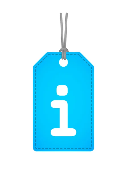 Isolée icône de l'étiquette avec un signe info — Image vectorielle