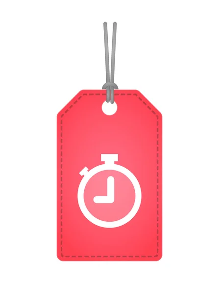 Isolated label icon with a timer — Stock Vector