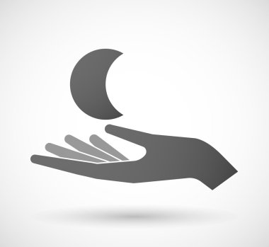 İzole el veren bir ay