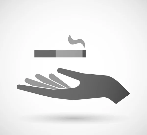 Isolerade hand ger en cigarett — Stock vektor