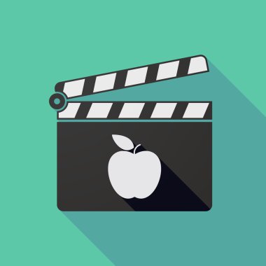 Uzun gölge clapper kurulu bir elma ile