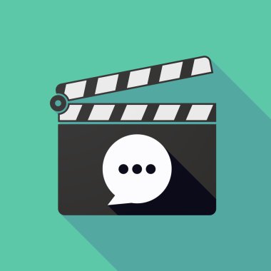 Uzun gölge clapper kurulu ile komik bir balon