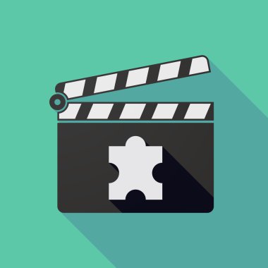 Uzun gölge clapper kurulu bir bulmaca parçası ile