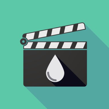 Uzun gölge clapper kurulu bir kan damlası ile