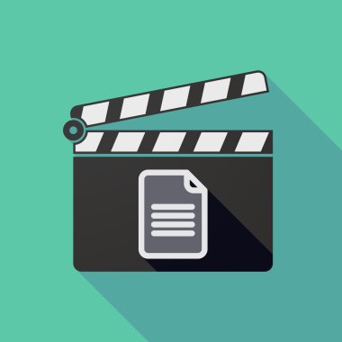 Uzun gölge clapper kurulu bir belge ile