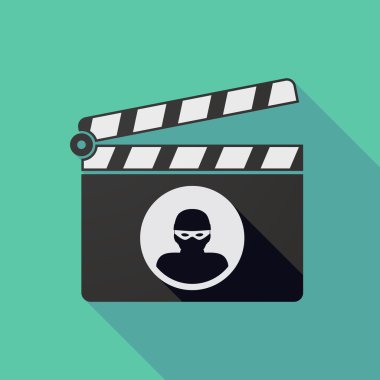 Uzun gölge clapper kurulu bir hırsız ile