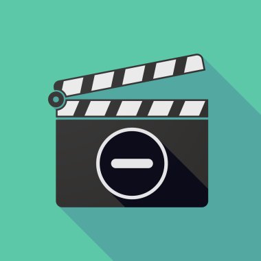 Uzun gölge clapper kurulu bir çıkarma işareti ile