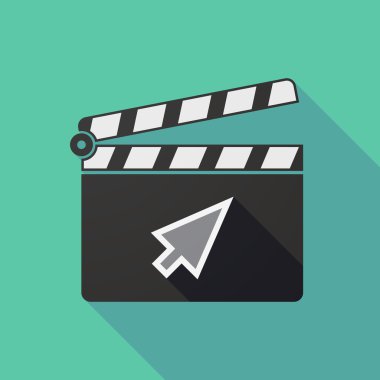 Uzun gölge clapper kurulu bir imleç ile