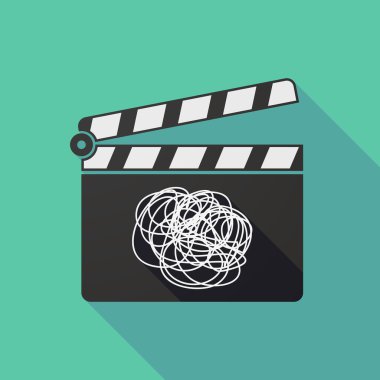 Uzun gölge clapper kurulu bir doodle ile