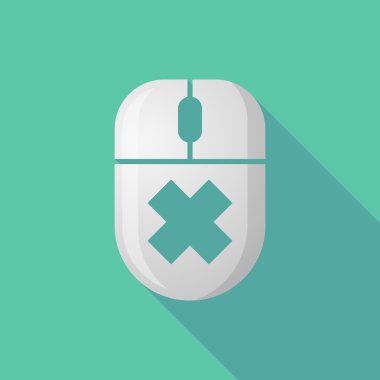 Kablosuz uzun gölge fare simgesi ile rahatsız edici bir madde SIG