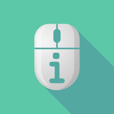 Kablosuz uzun gölge fare simgesi bilgi işareti