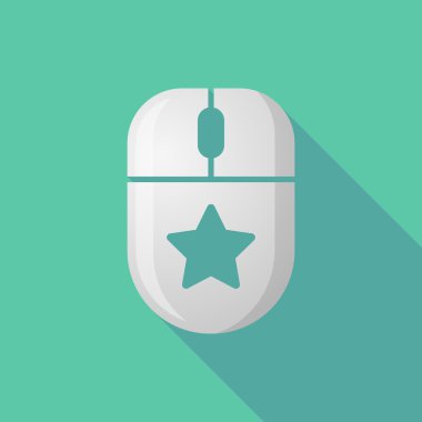 Kablosuz uzun gölge fare simgesi bir yıldız