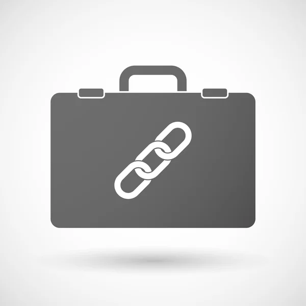 Isolated briefcase icon with a chain — Stock Vector