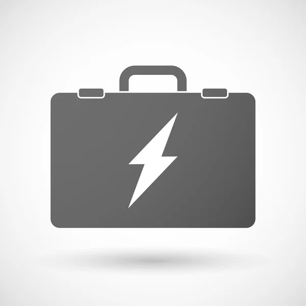 Isolated briefcase icon with a lightning — Stock Vector