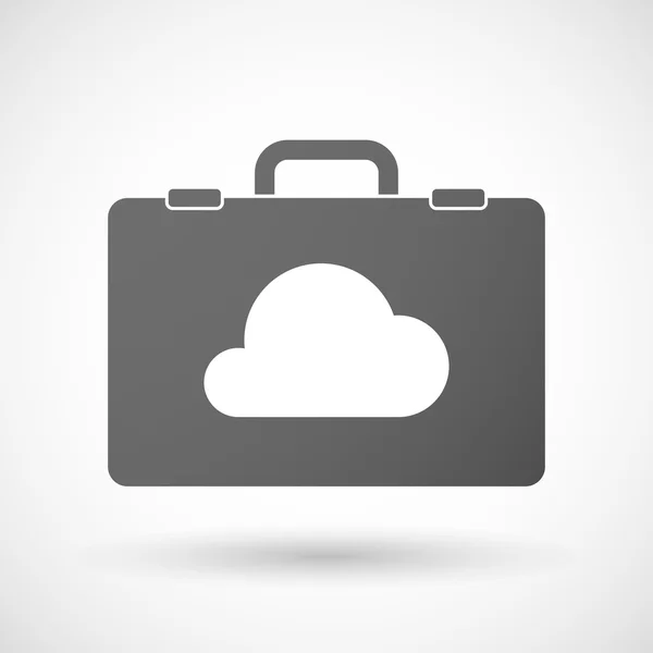 Izolované Aktovka ikona s oblak — Stockový vektor