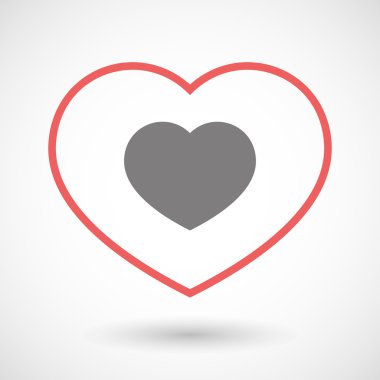 Satırı kalp simgesi kalp