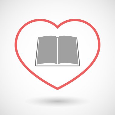 Satırı kalp simgesi bir kitapla