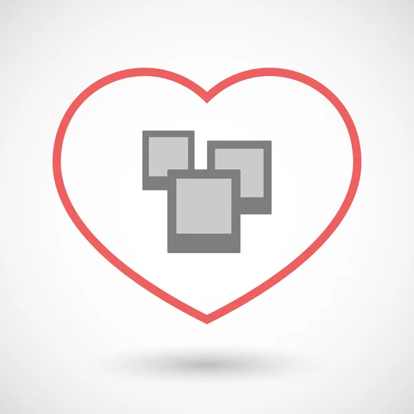 Hjärta ikon med några bilder — Stock vektor