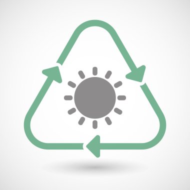 Hat sanatı geri dönüşüm bir güneş işareti simgesi