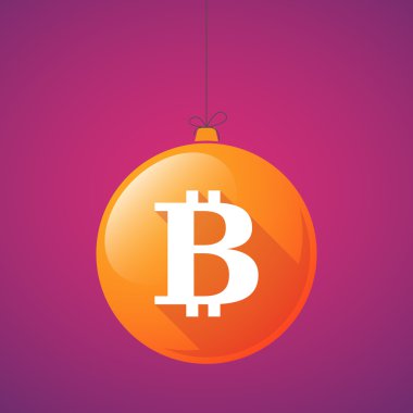 uzun gölge Noel top simgesi biraz bozuk para işareti ile