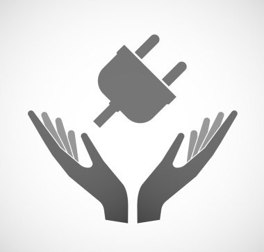 İki el bir fiş sunan