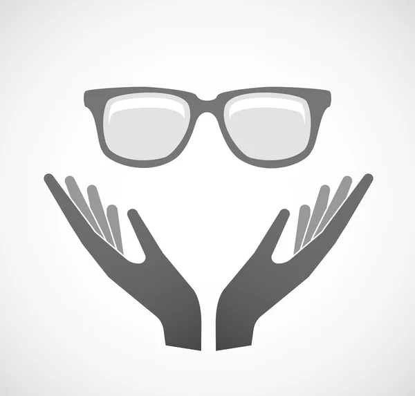 Two hands offering a glasses Royalty Free Stock Vectors