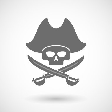 bir korsan Kurukafa çizimi