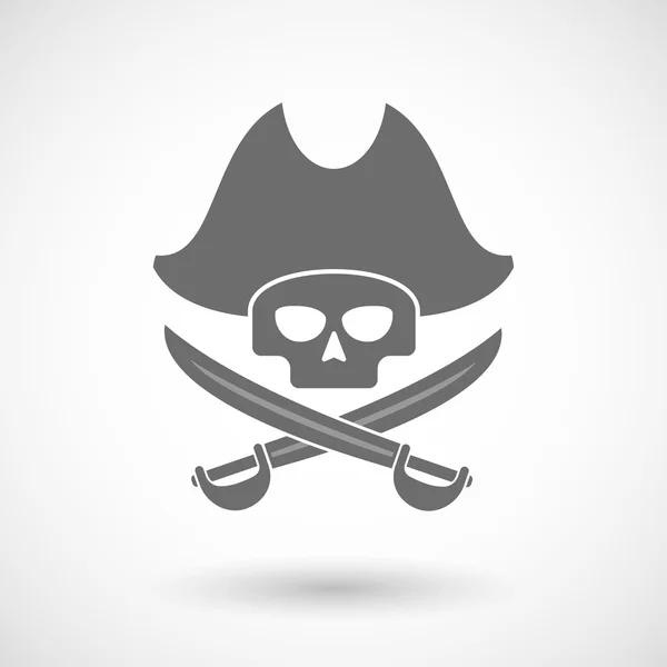 海賊の頭蓋骨の図 — ストックベクタ