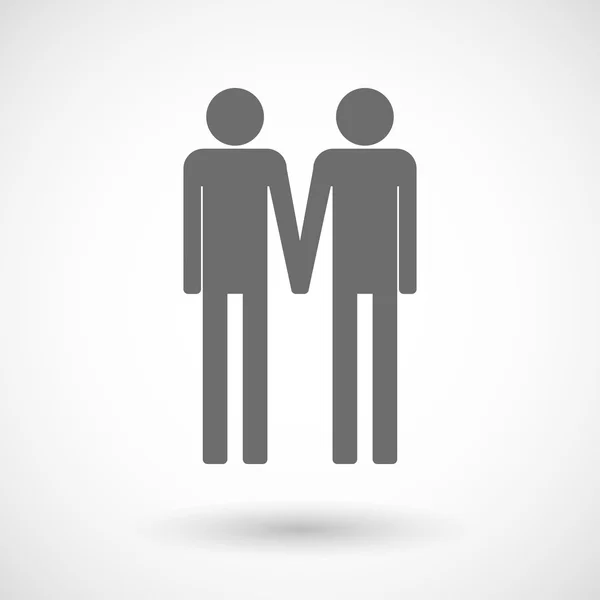 Illustration of a gay couple pictogram — Stock Vector