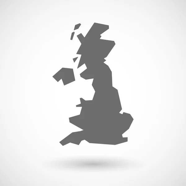 Illustration of  a map of the UK — Stock Vector