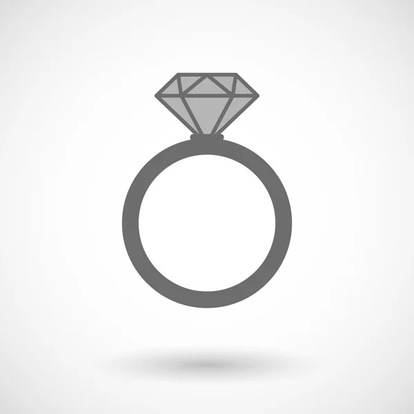 Illustrazione dell'anello di fidanzamento — Vettoriale Stock