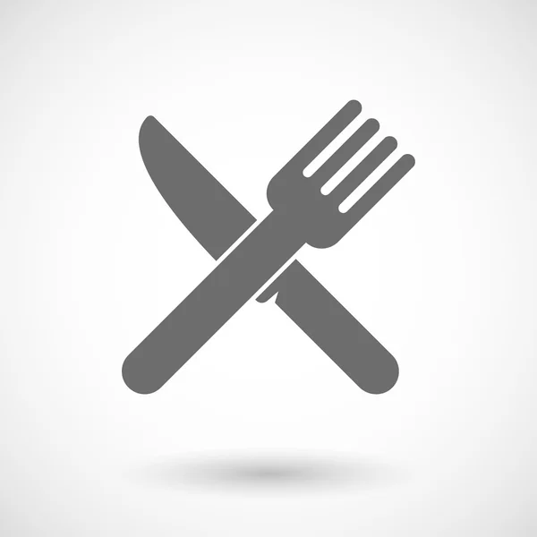 Illustration of a knife and a fork — Stock Vector