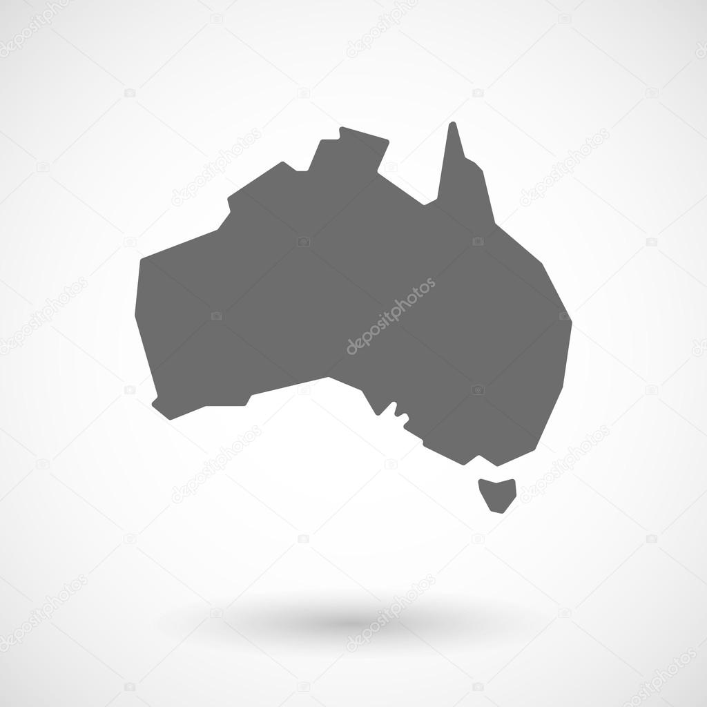 Illustration of  a map of Australia