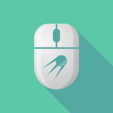 Vintage bir uydu ile kablosuz uzun gölge fare simgesi