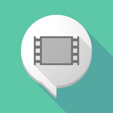 Uzun gölge çizgi roman balon ile bir film photogram