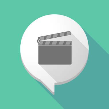 Uzun gölge çizgi roman balon bir Klaket ile