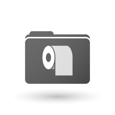 İzole bağlayıcı bir tuvalet kağıdı ile rulo