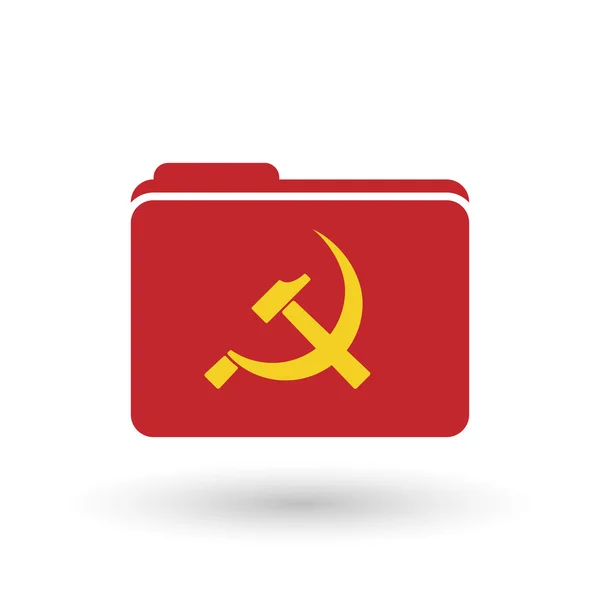 Isolated binder with  the communist symbol — Stock Vector