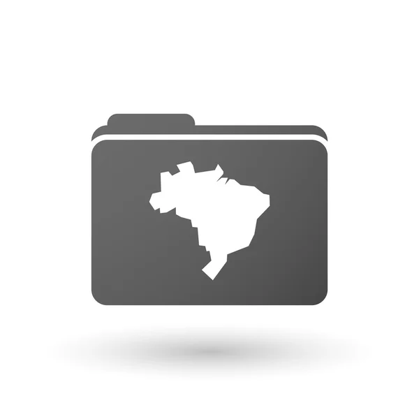 Ligante isolado com mapa para o Brasil — Vetor de Stock