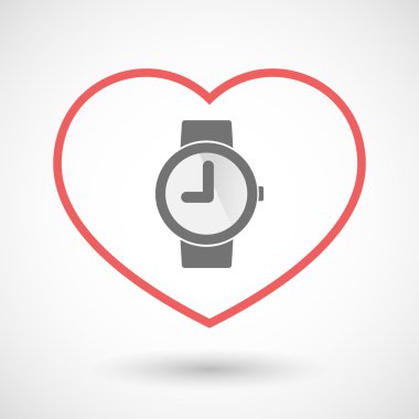 Satırı kalp simgesi ile kol saati