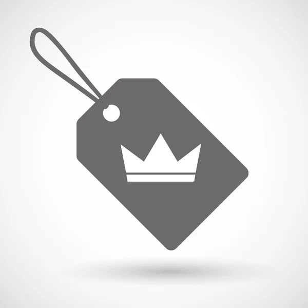 Label icon with a crown — Stock Vector