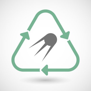 satırı sanat geri dönüşüm işareti vektör simgesi ile