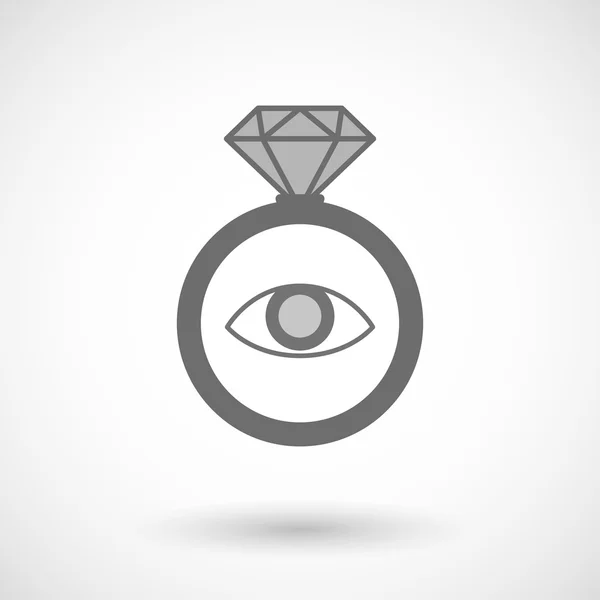 Icono del anillo vectorial con un ojo — Archivo Imágenes Vectoriales