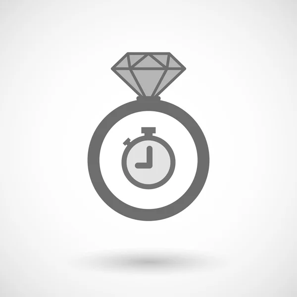 Vector ring pictogram met een timer — Stockvector