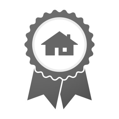 Vektör rozet simge bir ev ile