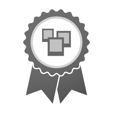 Bir kaç fotoğraf ile vektör rozet simge